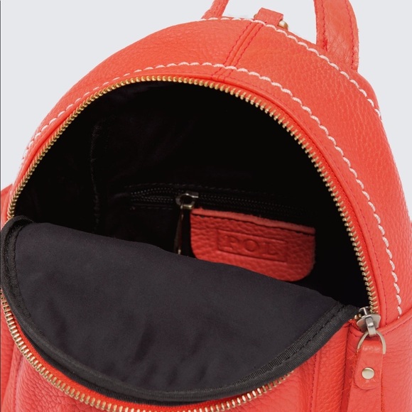 POL BLACK 🖤 LEATHER BACKPACK PURSE-perfect! 🌻 - Picture 4 of 10